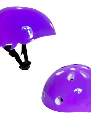 Детский защитный шлем saferide kids с вентиляцией и регулируемым ремешком фиолетовый