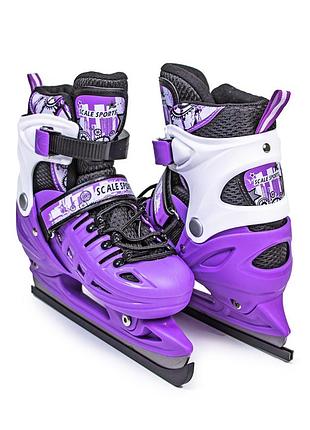Коньки scale sports arctic фиолетовые – детские/подростковые коньки ,р-р 29-33
