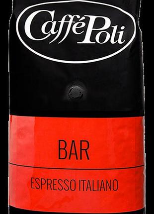 Кофе зерновой caffe poli bar 1 kg арабика 50 % робуста 50 % 1 kg