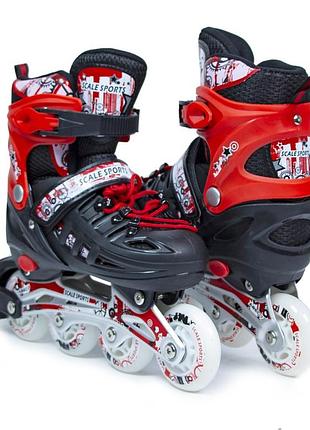 Детские ролики scale sports красный цвет размер 29-33
