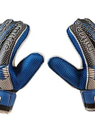 Рукавички воротарські latex foam mitre, розміри 9, колір синій