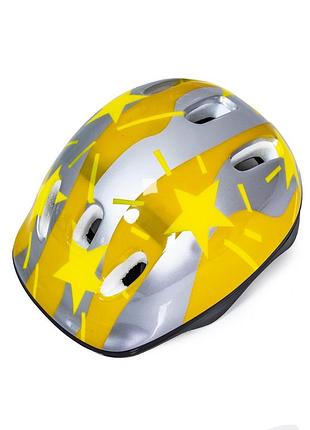 Дитячий захисний шолом yellow star для катання на роликах, пенні, самокатів