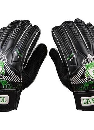 Рукавички воротарські latex foam liverpool, розмір 5, колір чорно-білий