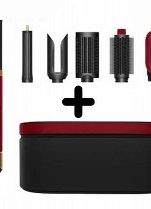 Мульти-тайлер airwrap coanda 2x hs09 1700вт + кейс | красный red velvet/gold| 5-в-1 фен, стайлер, плойка, выравниватель