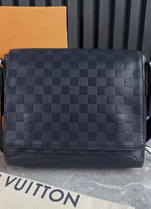 Louis vuitton damier infini district messenger сумка кросс-боди мессенджер кожа оригинал