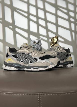 🌺женские кроссовки asics gel-nyc grey silver black