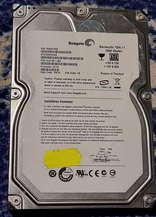 99% hdd 3.5 1.5 тб seagate barracuda 7200.11 95.2/97.4 жорсткий диск сигейт st31500341as 1500