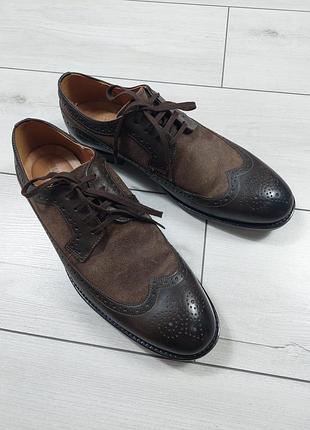Кожаные туфли броги craftmaster clarks р.44eur