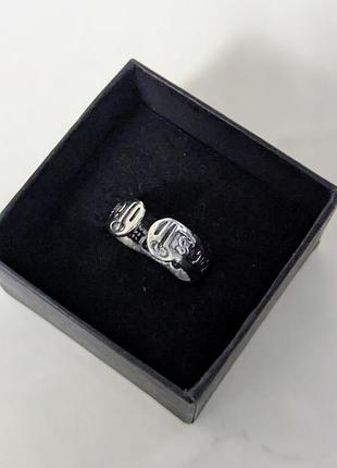 Кольцо silver mini chrome hearts shell 7