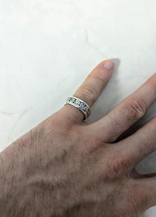 Кольцо silver mini chrome hearts shell 9
