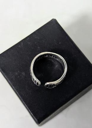 Кольцо silver mini chrome hearts shell 8