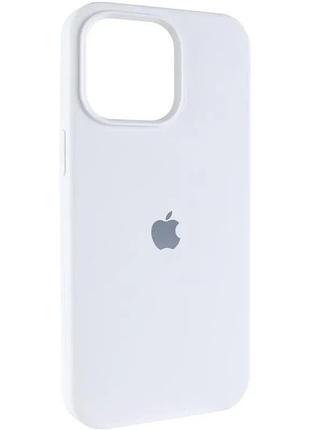 Чохол silicone case (aa) logo with magsafe для apple iphone 14 (6.1") білий / white