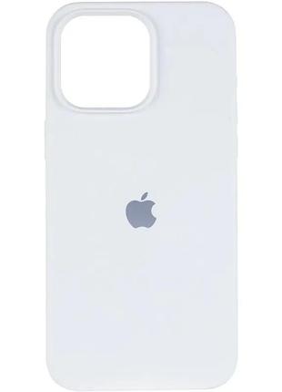 Чехол silicone case (aa) logo with magsafe для apple iphone 14 (6.1 дюйма) белый / white 2
