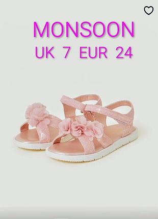 Шикарные босоножки бренда monsoon декорированы цветами uk 7 eur.  24