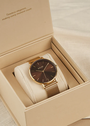 Часы burker ruby gold brown mesh