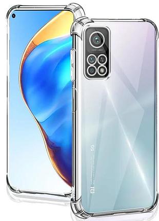 Tpu чехол getman ease logo усиленные углы full camera для xiaomi mi 10t / mi 10t pro бесцветный (прозрачный)