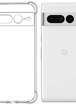 Tpu чохол getman ease logo посилені кути full camera для google pixel 7 pro безбарвний (прозорий)