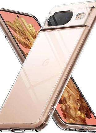 Чохол tpu transparent 1.5 мм із захистом камери для google pixel 8, прозорий захисний кейс безбарвний