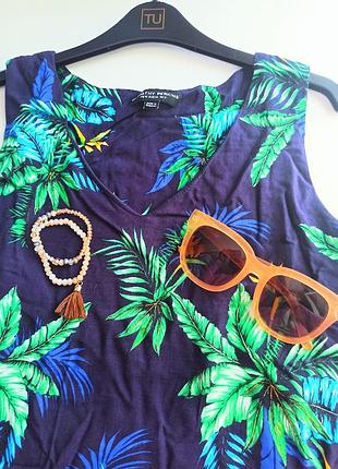 Фирменный роскошный  топ  блуза вискоза с принтом листьев dorothy perkins  10р-р англия  бренд оригинал