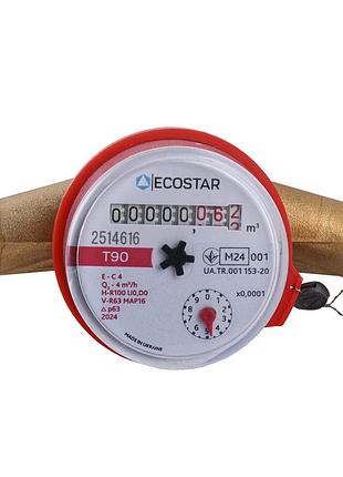 Счетчик горячей воды ecostar dn20 3/4″ без штуцера l130 e-c 4,0 без кмч
