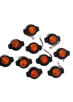 Габарит - помаранчевий - 60x43x20мм - 12/24 v led 3 діоди 2 болти - "thoc auto" th-306-1 (10шт/уп)