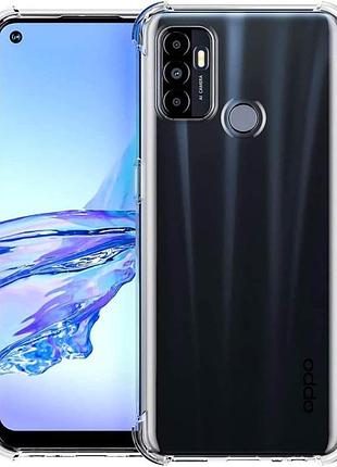 Чехол-накладка getman ease logo tpu для oppo a53 / oppo a32 / oppo a33 , прозрачный защитный кейс с усиленными углами, защитой