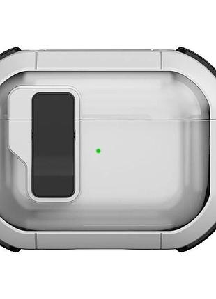 Футляр противоударный locking button для наушников airpods pro 2 / pro white