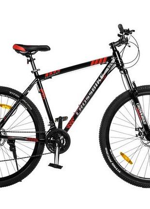 Велосипед crossbike everest 29"19" чорний-червоний