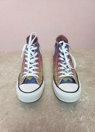 Женские разноцветные кеды converse весна, лето, осень размер 37