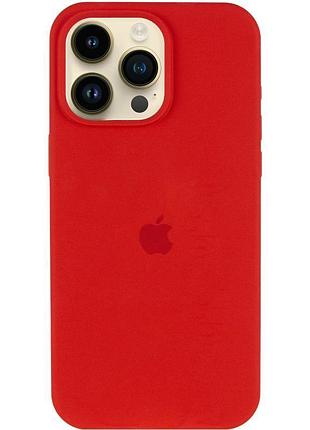 Чохол silicone case (aa) logo with magsafe для apple iphone 14 pro max (6.7") червоний / red 2