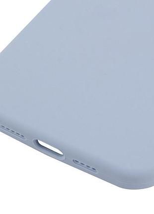 Чехол silicone case (aa) logo with magsafe для apple iphone 12 pro / 12 (6.1") голубой / lilac blue 5