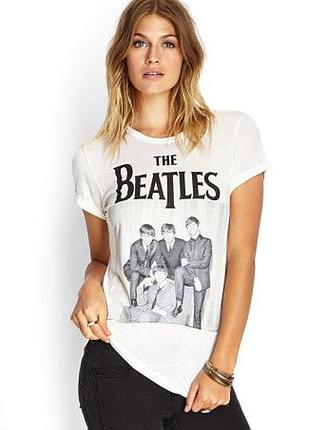 Футболка женская мерч с принтом the beatles