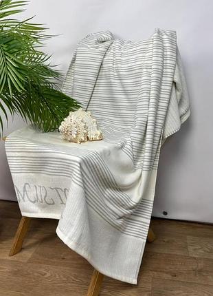 Рушник пляжний пештемаль pupilla 90х180 hot summer gri
