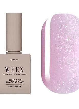 Камуфлирующая база weex shimmer base 15 (розово-лавандовый с шимером), 11ml