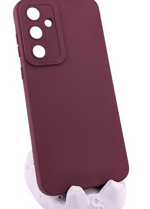 Чехол pro camera для samsung galaxy a55 5g/ a556 бампер с микрофиброй бордовый
