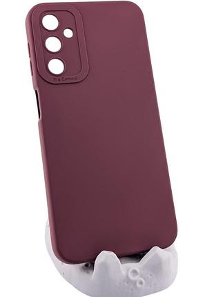 Чехол pro camera для samsung galaxy a24 / a245 бампер с микрофиброй бордовый