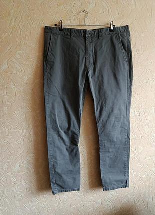Брюки мужские хаки h&amp;m skinny fit хлопок спандекс