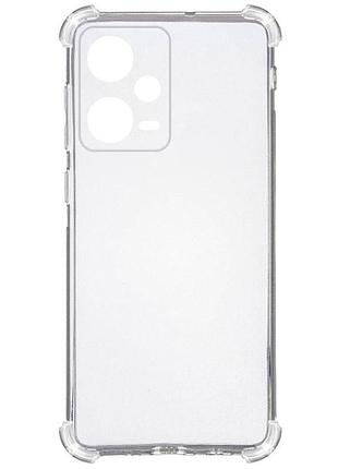 Tpu чохол getman ease logo посилені кути full camera для xiaomi redmi note 12 pro 5g безбарвний (прозорий)