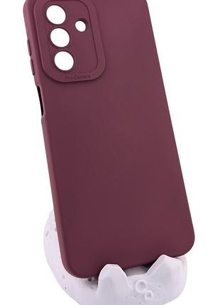 Чехол pro camera для samsung galaxy a26 / a266 бампер с микрофиброй бордовый