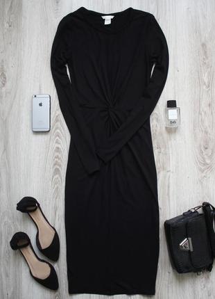 Чёрное платье с узлом hm2 фото