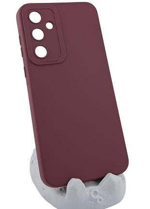 Чехол pro camera для samsung galaxy a35 / a356 бампер с микрофиброй бордовый