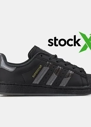Кроссовки женские черные adidas superstar × dime black