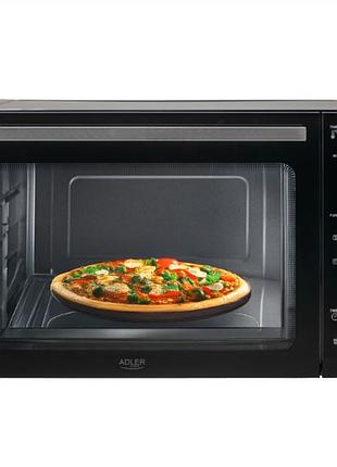 Электрическая духовка adler ad 6028, 60 л, 2000 вт, гриль, конвекция, 5 режимов, таймер, аксессуары