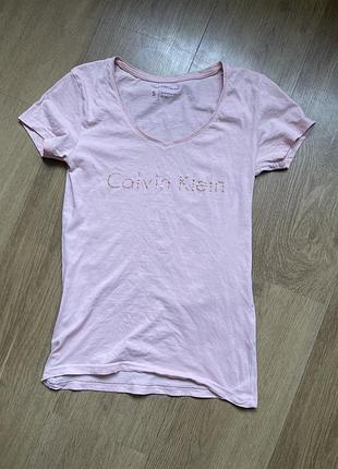 Футболка calvin klein jeans пудрова