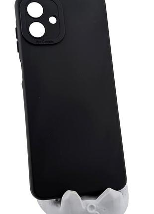 Чехол pro camera для samsung galaxy a07 / a075 бампер с микрофиброй черный