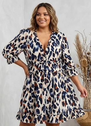 Сукня жіноча в леопардовий принт великий розмір eur 50 плаття boohoo