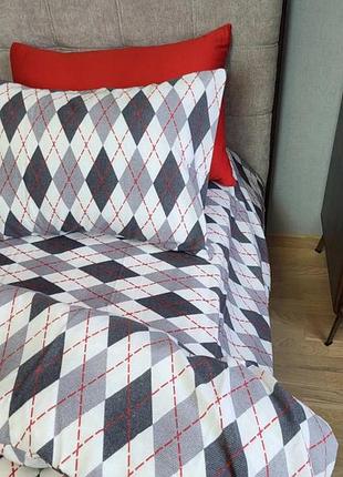 Ромб серый, turkish flannel (полут. на рез.)