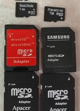 Флешка microsd 1 gb 2 gb 64 gb + адаптер карта пам'яті