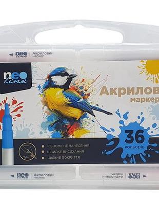 Набір акрилових маркерів neo line 36 кольорів 4061-36 sh