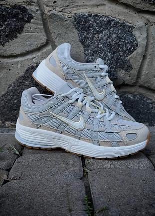 Nike p-6000 | женские | beige / grey / gum | retro runner